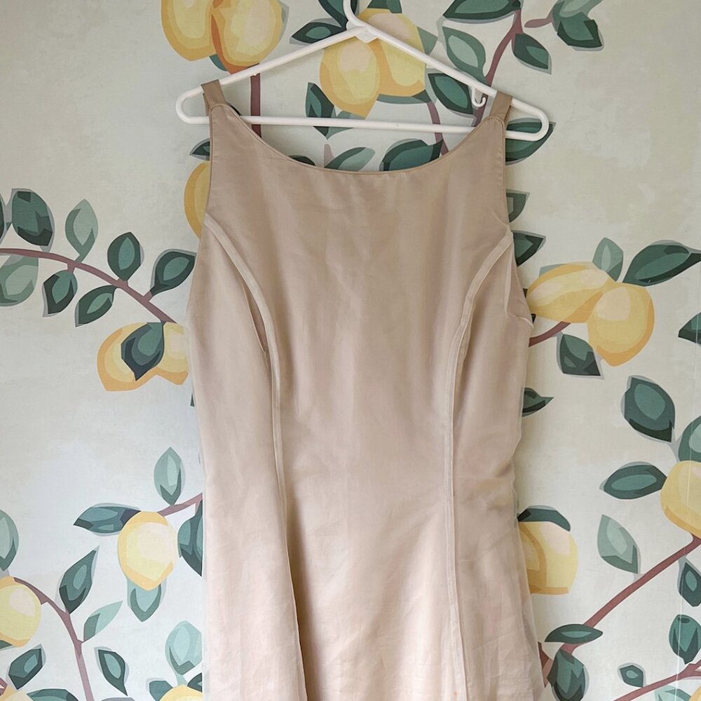 Vintage silk tea-length wedding dress